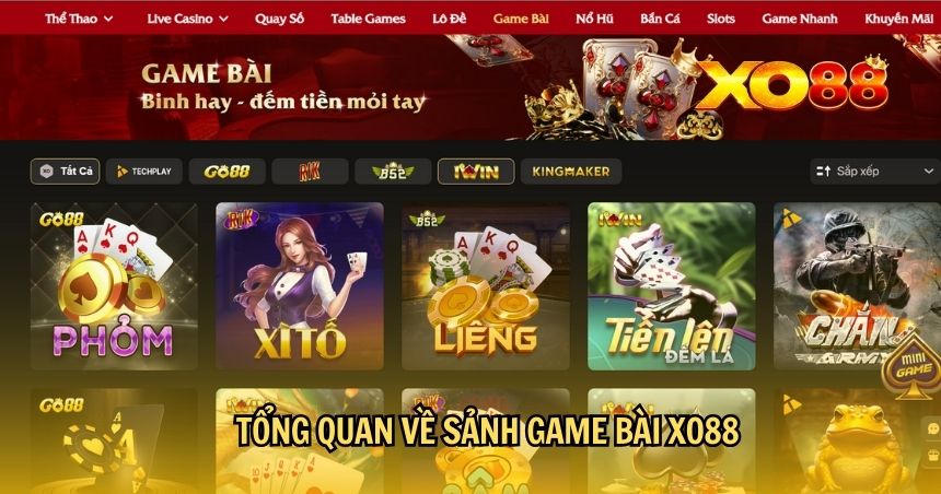 Tổng quan về sảnh Game bài XO88